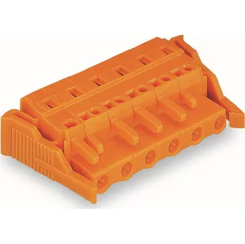 Elektrický konektor WAGO Konektor 231-710/037-000 1vodičový pružinový CAGE CLAMP® 2,5 mm², oranžová 231-710/037-000
