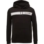 Pánská mikina Tommy Hilfiger MONOTYPE STRIPE LOUNGE HOODY S Černá, Bílá