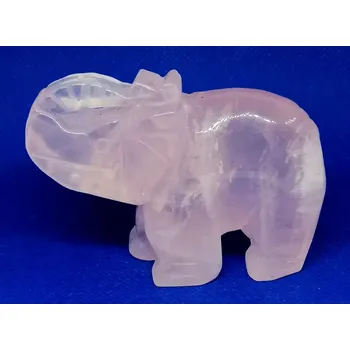 Slon pro štěstí z růženínu 7,5 x 5,5 cm