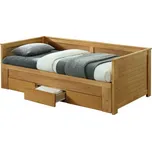 Rozkládací postel Goreta s úložným prostorem, dub