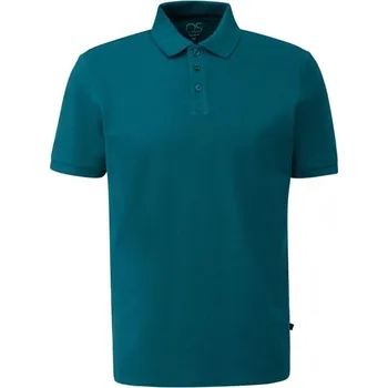 Pánské tričko Pánské polotričko s.Oliver Q/S POLO SHIRT S Tmavě zelená