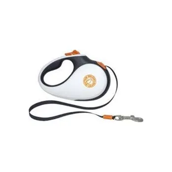 Vodítko pro psa Vodítko samonavíjecí 50kg/5m černobílo/oranžová Kiwi
