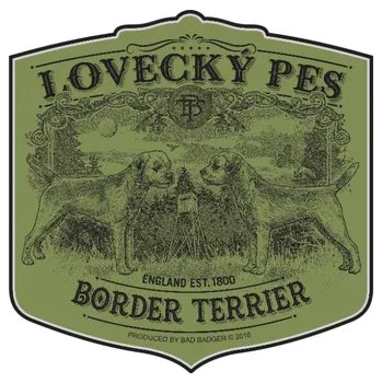 Samolepící dekorace Samolepka Border terier - olivová