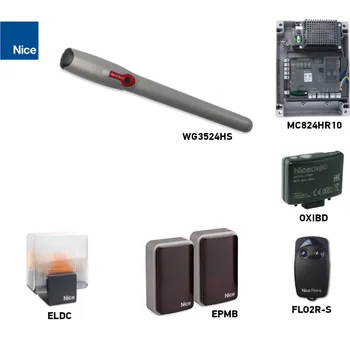 Pohon brány Sada pohonu NICE Wingo WG3524HS pro jednokřídlou bránu do 3 m/200 kg, s příslušenstvím