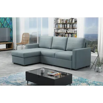 Sedací souprava Falco Rohová sedací souprava Tomáš, rozkládací s úložným prostorem, modro šedá/Kronos 31