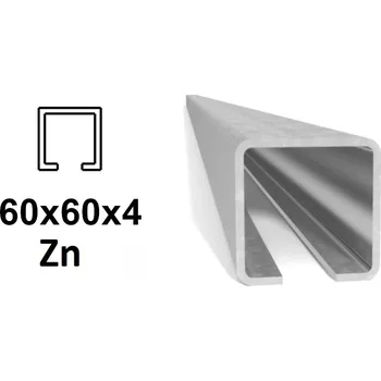 Příslušenství pro plot C-Profil 60x60x4 mm, Zn 3 m (CP-ZN-60-3)