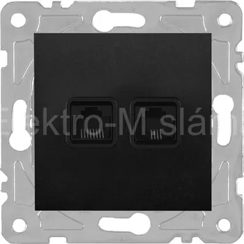 Elektrická zásuvka QAD1018B DATOVÁ zásuvka černá QUAD