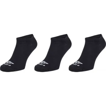 Ponožky Umbro NO SHOW LINER SOCK 3 PACK L Černá, Bílá