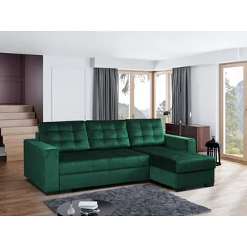 Sedací souprava Falco Rohová sedací souprava LINDA UNI rozkládací s úložný prostorem, zelená Kronos 19