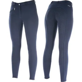 Jezdecké kalhoty Jezdecké rajtky Horze - se silikonovým sedem, Dětské - 140 - Tmavě modrá