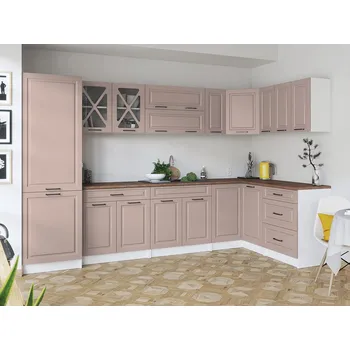 Falco Rohová kuchyňská linka SIMEA růžová mat