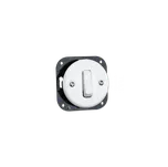 VINTAGE tlačítko (zvonek) bílá bez rámečku klapka K1-R231QBX keramika slim