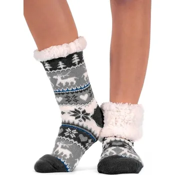 Dámské ponožky Dámské šedé bavlněné ponožky SOBÍK , VELIKOST 39 - 42