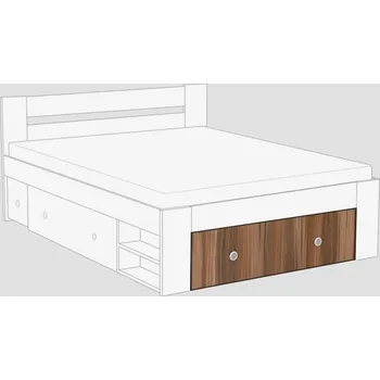 Postel Čelo k posteli REA LARISA UP 140x200, čílko 2, OŘECH ROCKPILE