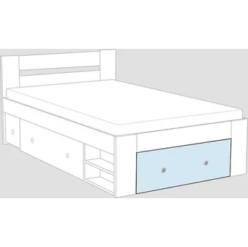 Postel Čelo k posteli REA LARISA UP 120x200, čílko 2, ICE BLUE