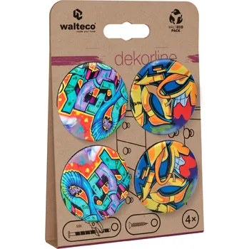 Walteco Set nábytkových knopek, Graffity, průměr 50 mm, 4 ks