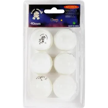 Stolní tenis Míče na stolní tenis Giant Dragon WHT PI PO MICKY 6PCS UNI Bílá