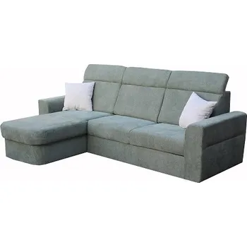 Sedací souprava PALMARA NEW Pravá -sedací souprava, látka Diosa 34 tmavě zelená/ polštáře 11 béžová (FE) kolekce - "E" (K250)