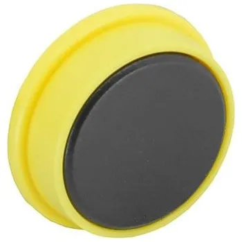 Dekorativní magnet SOLLAU Feritový kancelářský magnet kruhový 16x7 mm Barva: Žlutá