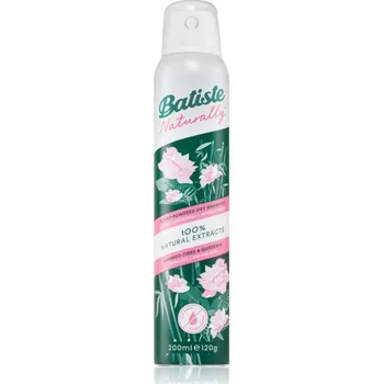 Šampon Batiste Naturally Bamboo & Gardenia suchý šampon pro absorpci přebytečného mazu a pro osvěžení vlasů 200 ml