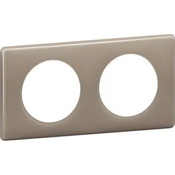 vypínač CÉLIANE RÁMEČEK 2-NÁSOBNÝ SVĚTLE HNĚDÁ LEGRAND 066612