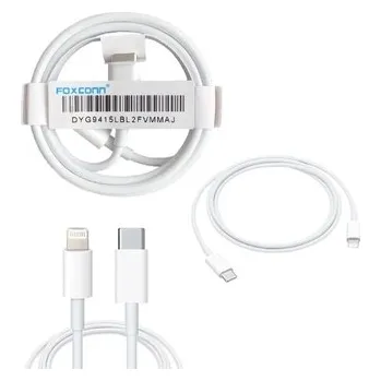Datový kabel Datový kabel USB C na Lightning PD20W Foxconn, délka 2m, barva bílá