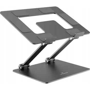 Stojan pod notebook LYNXER, nastavitelný, z eloxovaného hliníku, grafitový