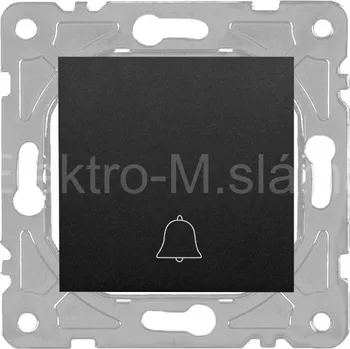Domovní zvonek QAD1020B tlačítko symbol zvonku černá QUAD