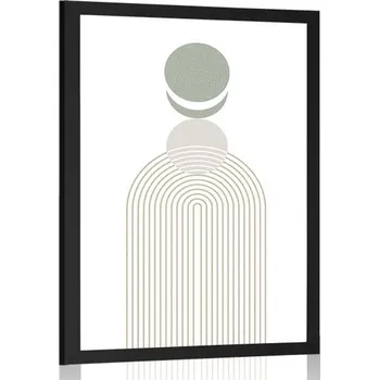 Plakát Dovido Plakát moderní duha s kruhy Mid-Century