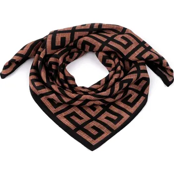 Šátek Šátek 65x65 cm - 4 černá béžová