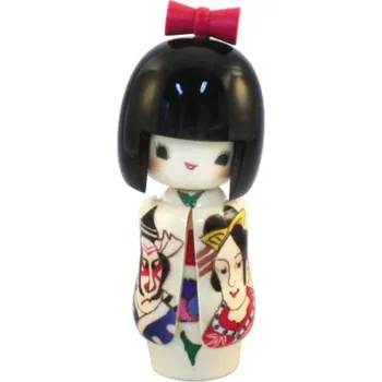 Japonská panenka Kokeshi Kabuki, 15,8 cm