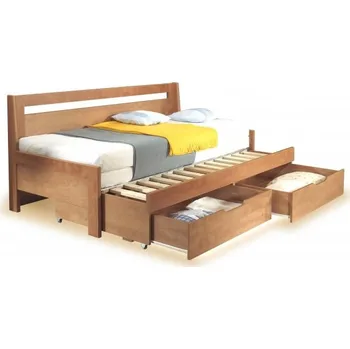 Postel BMB Tandem Klasik bez područek 90 - 180 x 200 cm, Akát, rovné rohy