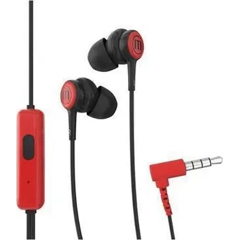 Sluchátka Sluchátka s mikrofonem "Tips", červená-černá, MAXELL