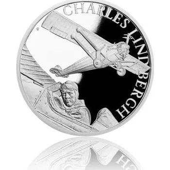2017 - Stříbrná mince 1 NZD Charles Lindbergh