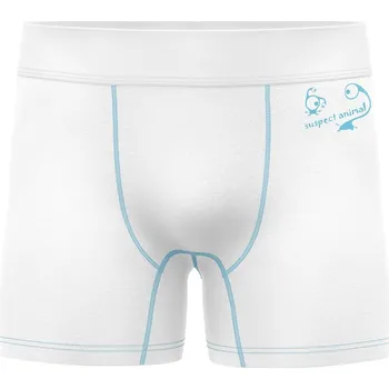 Dětské funkční trenýrky ROBOT bílá Bamboo Ultra - Modrá / 130