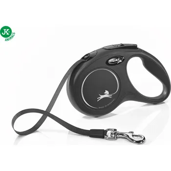 Vodítko pro psa flexi New Classic Tape (pásek), velikost S, černá
