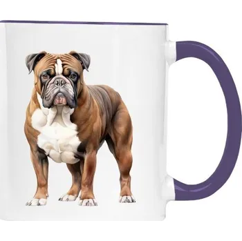 Hrnek malý barevný s potiskem Tmavý buldok