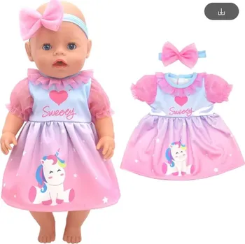 Oblečky pro panenky Baby Born - 43 cm Varianta: 4) sweety jednorožec