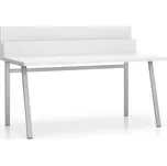 PLAN Kancelářský psací stůl SINGLE LAYERS s přepážkami, bílá