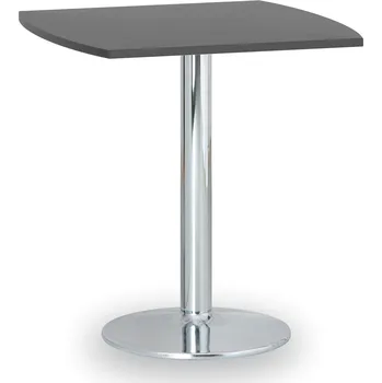 Jednací stůl B2B Partner Konferenční stolek FILIP II, 66x66 cm, chromovaná podnož, grafit