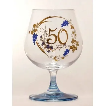 Sklenice Petr Kmenta - Porcelán Hodonín Sklenice Brandy - výročí 50