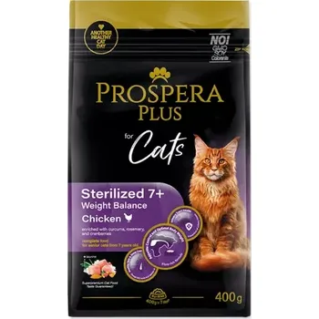 Krmivo pro kočku Krmivo Prospera Plus Sterilized 7+ Chicken Weight Balance 0,4kg