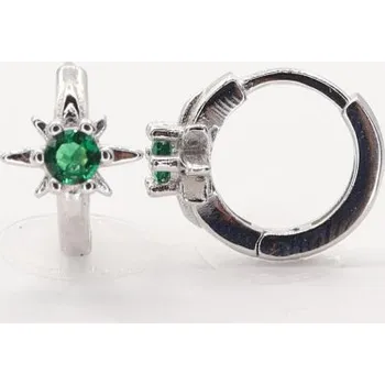 Náušnice Stříbrné náušnice kamenové kroužky