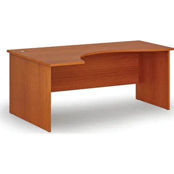 Nábytek B2B Partner Ergonomický kancelářský psací stůl PRIMO WOOD, 180x120 cm, levý, třešeň
