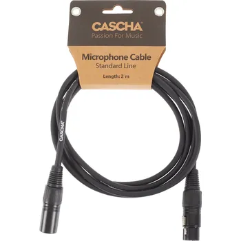 Audio kabel Cascha Standard Line Mic Cable Black 2m + prodloužená záruka 3 roky