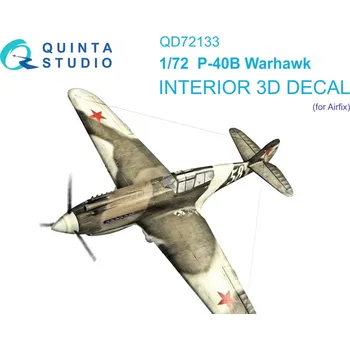 Plastikový model Quinta studio 1/72 P-40B 3D-Print.&col.Interior (AIRF)