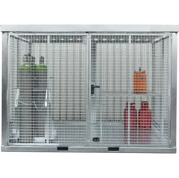 Klec pro skladování tlakových lahví s pevnou podlahou, 313,5 × 217 × 226 cm