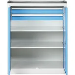 B2B Partner Dílenská skříň nízká na nářadí KOVOS, 2 police, 2 zásuvky, 950 x 600 x 1180 mm