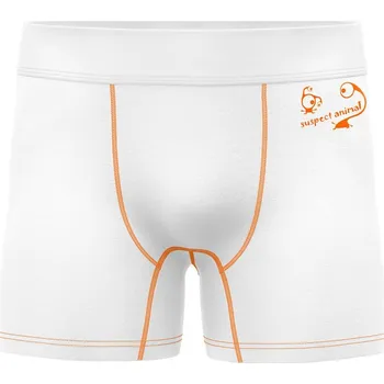 Dětské funkční trenýrky ROBOKOČKA bílá Bamboo Ultra - Oranžová neon / 130