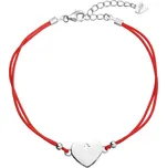 Kabbalah náramek se stříbrným srdcem 13049.3 red